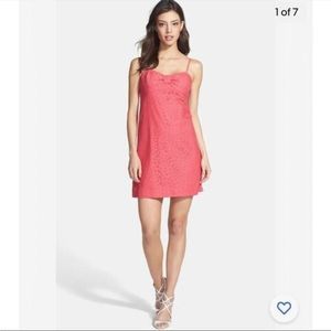 Lilly Pulitzer Karina Lipstick Pink Spaghetti Strap Rear Zip Sz 0 MSRP $198